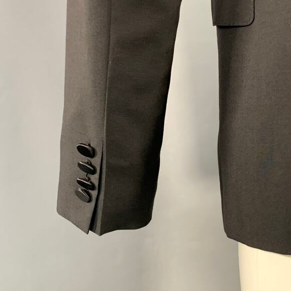 BURBERRY PRORSUM Size 38 Black Wool Mohair Silk Tuxedo Sport Coat - Picture 5 of 9
